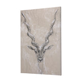 Sketch of animal III (Antelope) by Mercana Studio a Hand Embellished Textured Canvas from Mercana - Luna Furniture