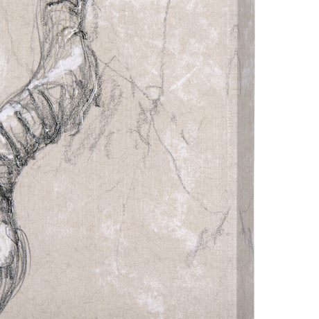 Sketch of animal III (Antelope) by Mercana Studio a Hand Embellished Textured Canvas from Mercana - Luna Furniture