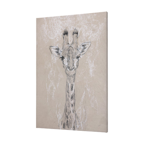 Sketch of animal IV (Giraffe) by Mercana Studio a Hand Embellished Textured Canvas from Mercana - Luna Furniture