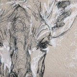 Sketch of animal IV (Giraffe) by Mercana Studio a Hand Embellished Textured Canvas from Mercana - Luna Furniture