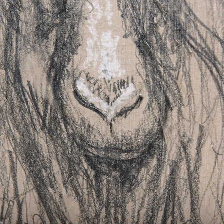 Sketch of animal V (Goat) by Mercana Studio a Hand Embellished Textured Canvas from Mercana - Luna Furniture