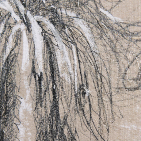 Sketch of animal V (Goat) by Mercana Studio a Hand Embellished Textured Canvas from Mercana - Luna Furniture