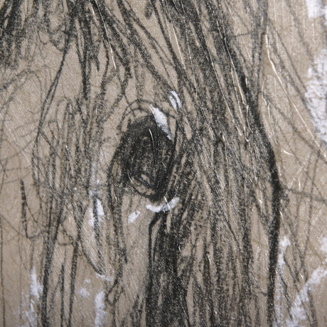 Sketch of animal VI (Pony) by Mercana Studio a Hand Embellished Textured Canvas from Mercana - Luna Furniture