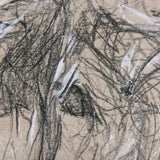 Sketch of animal VIII (Highland bull) by Mercana Studio a Hand Embellished Textured Canvas from Mercana - Luna Furniture