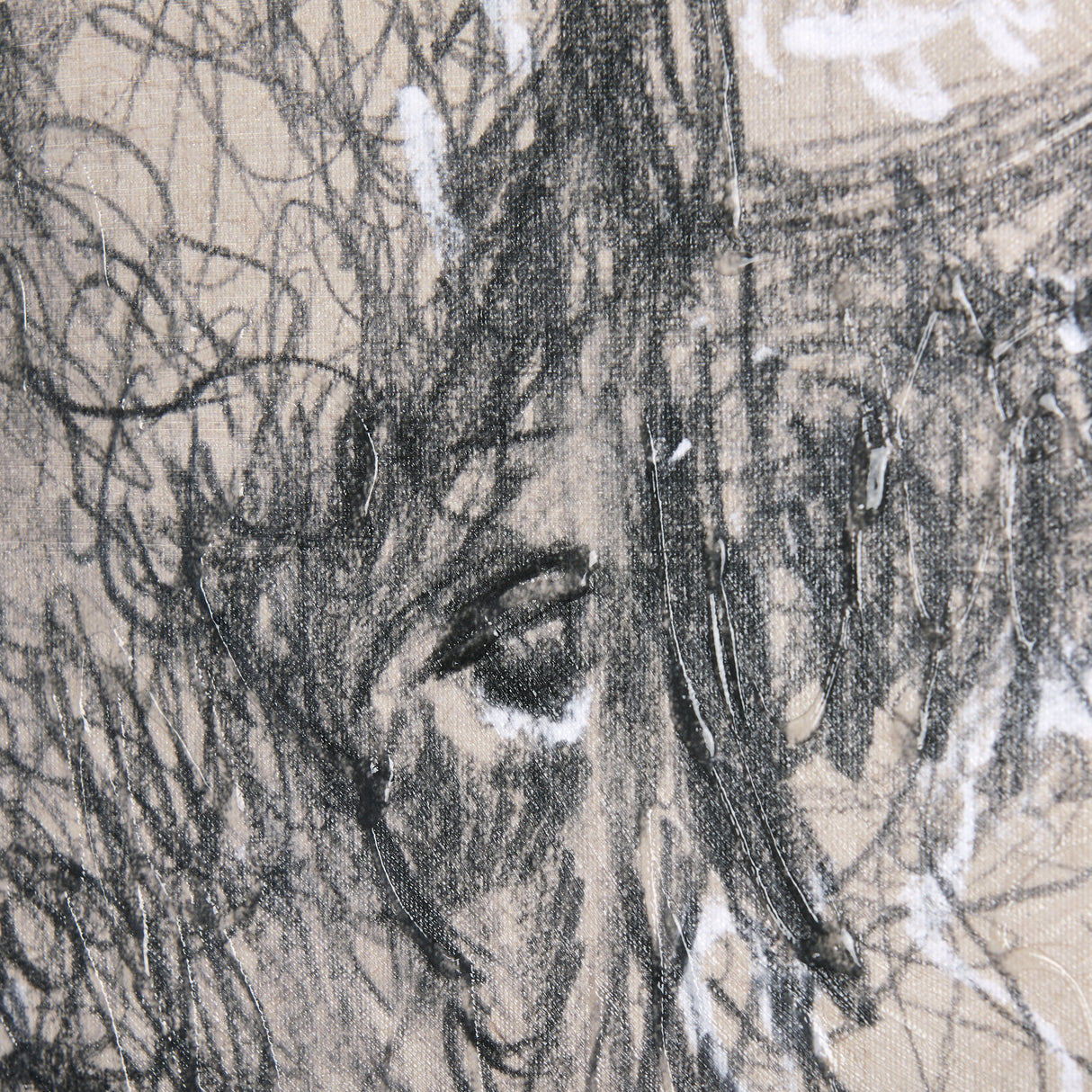 Sketch of animal IX (Bison) by Mercana Studio a Hand Embellished Textured Canvas from Mercana - Luna Furniture