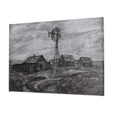 Farm view sketch I by Mercana Studio a Hand Embellished Textured Canvas from Mercana - Luna Furniture