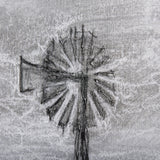 Farm view sketch I by Mercana Studio a Hand Embellished Textured Canvas from Mercana - Luna Furniture