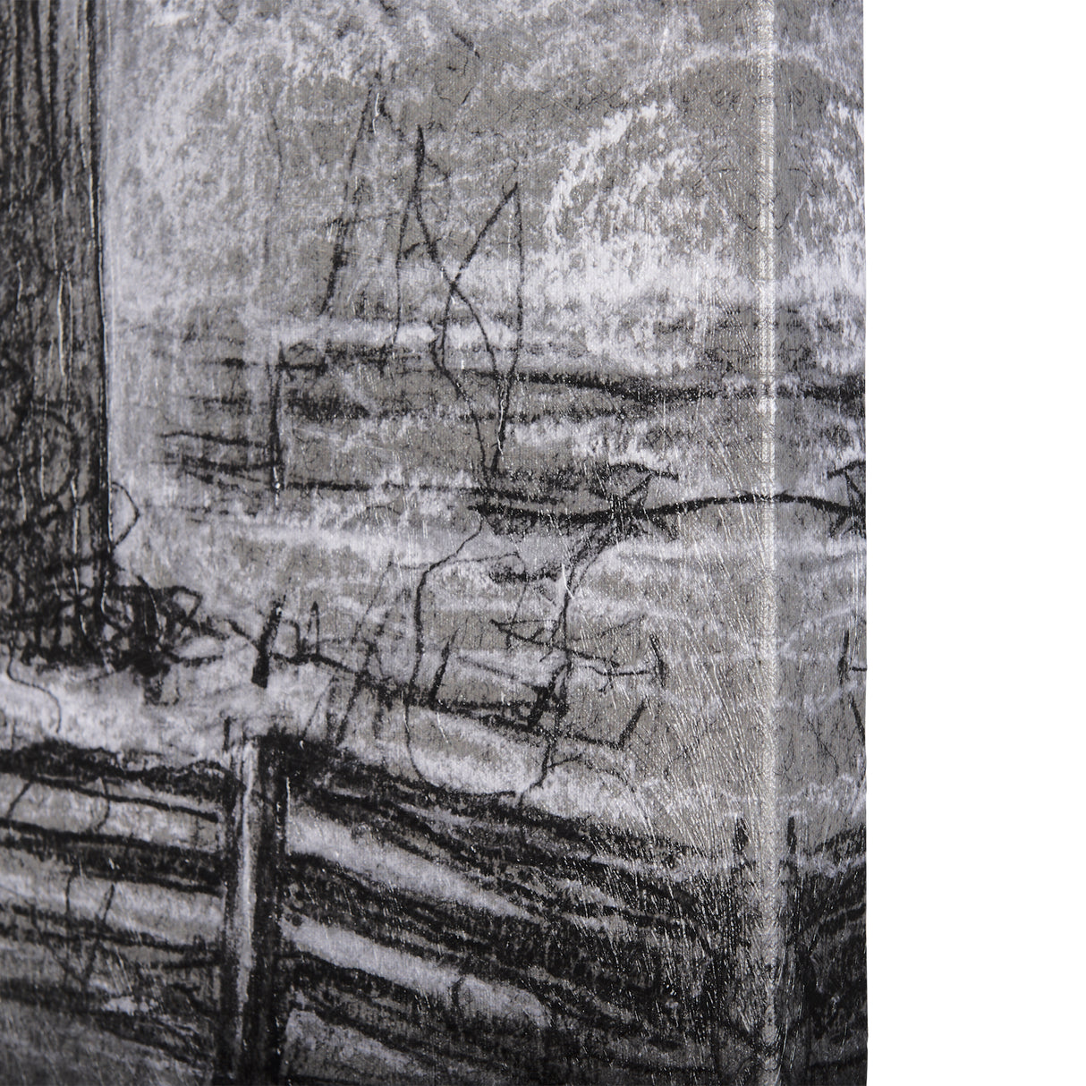 Farm view sketch II by Mercana Studio a Hand Embellished Textured Canvas from Mercana - Luna Furniture