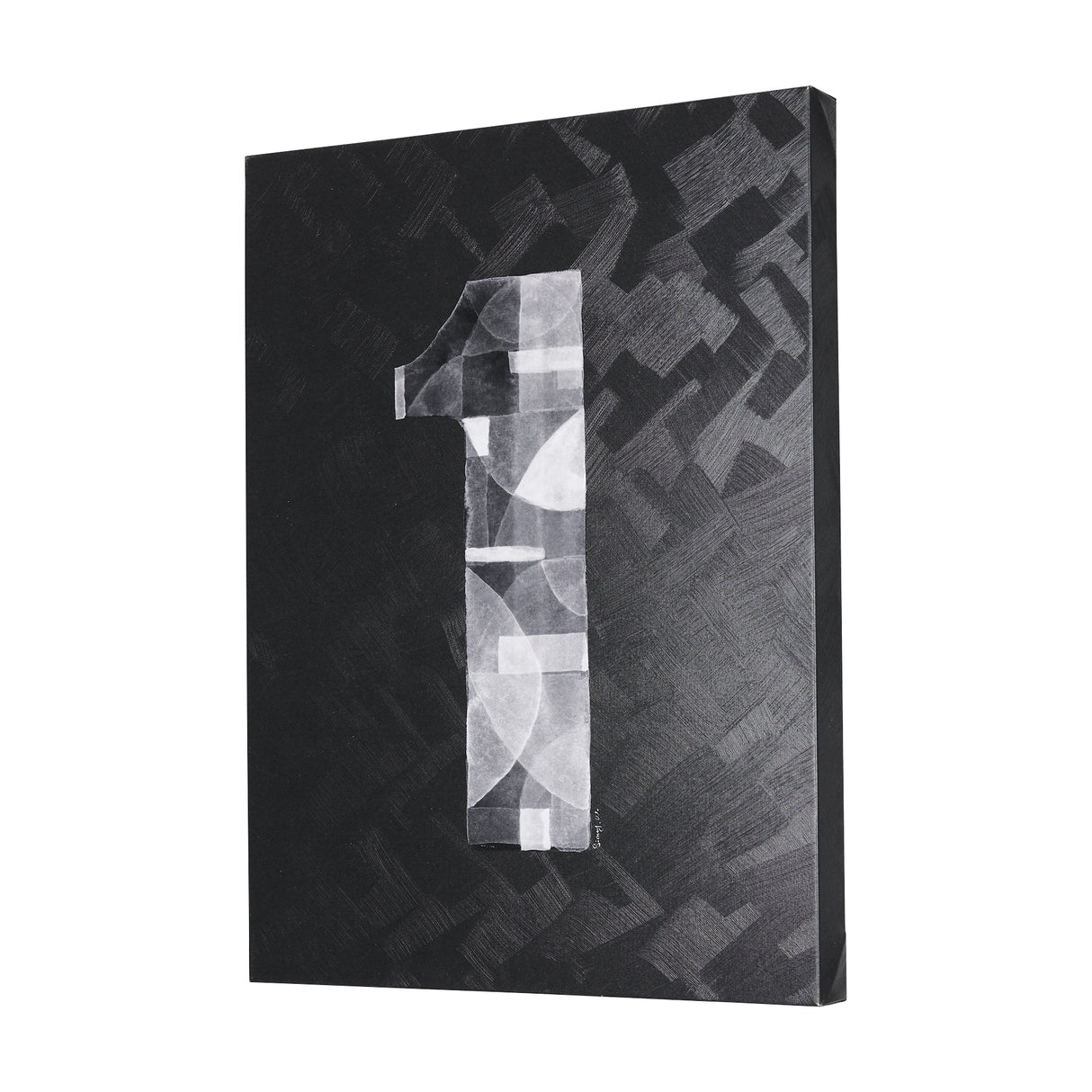 Numbers I by Mercana Studio a Hand Embellished Textured Canvas from Mercana - Luna Furniture