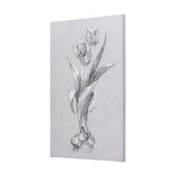 Botanical sketches I (Grey) by Mercana Studio a Hand Embellished Textured Canvas from Mercana - Luna Furniture