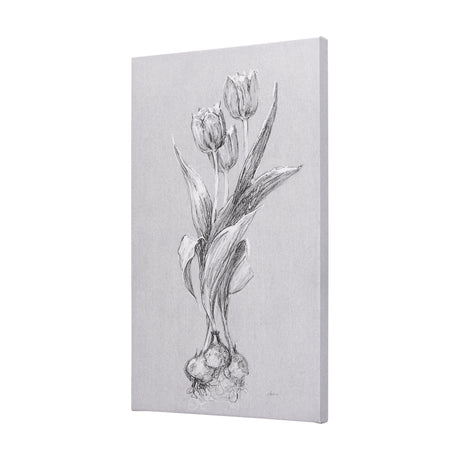 Botanical sketches I (Grey) by Mercana Studio a Hand Embellished Textured Canvas from Mercana - Luna Furniture