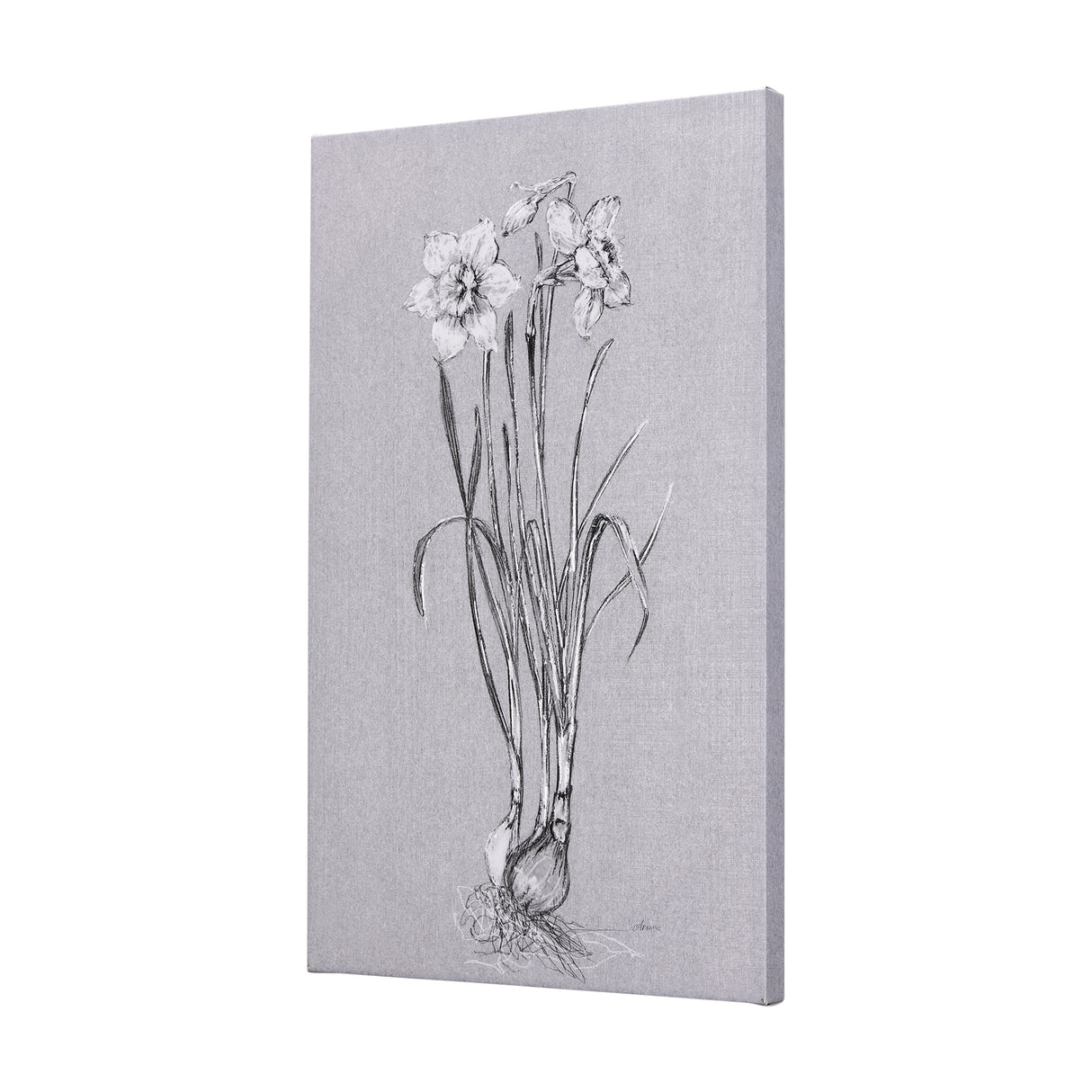 Botanical sketches II (Grey) by Mercana Studio a Hand Embellished Textured Canvas from Mercana - Luna Furniture