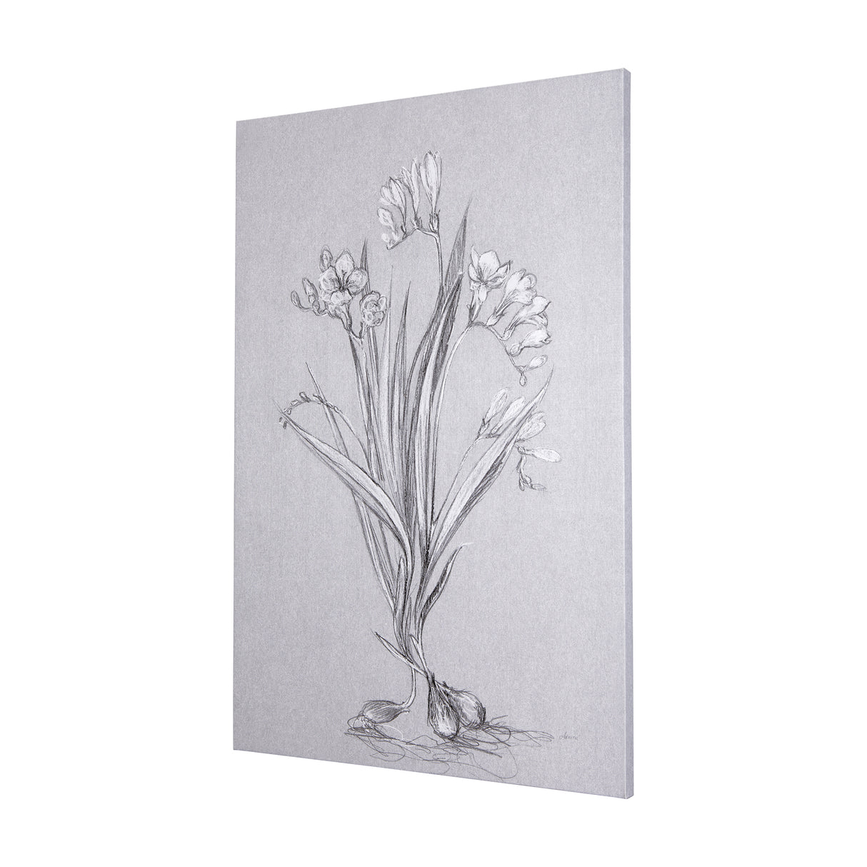 Botanical sketches III (Grey) by Mercana Studio a Hand Embellished Textured Canvas from Mercana - Luna Furniture