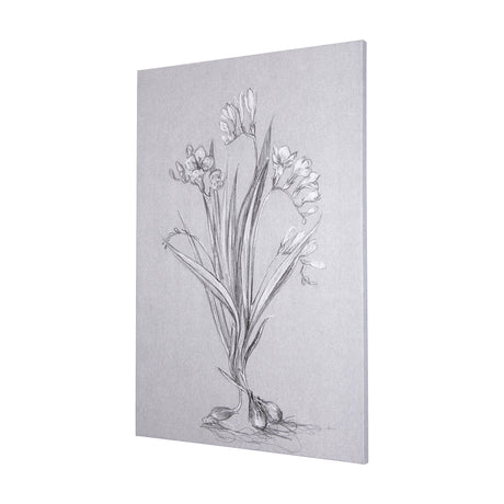 Botanical sketches III (Grey) by Mercana Studio a Hand Embellished Textured Canvas from Mercana - Luna Furniture