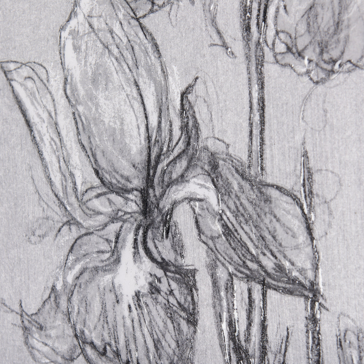 Botanical sketches IV (Grey) by Mercana Studio a Hand Embellished Textured Canvas from Mercana - Luna Furniture