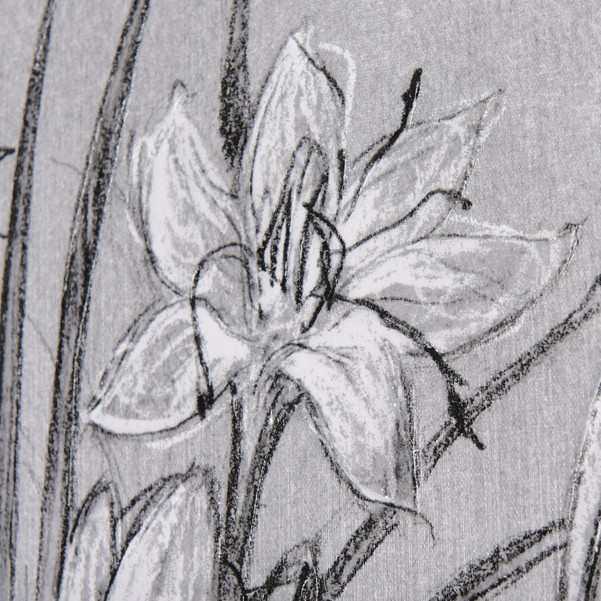 Botanical sketches V (Grey) by Mercana Studio a Hand Embellished Textured Canvas from Mercana - Luna Furniture