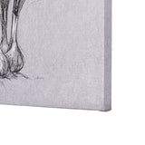 Botanical sketches VI (Grey) by Mercana Studio a Hand Embellished Textured Canvas from Mercana - Luna Furniture