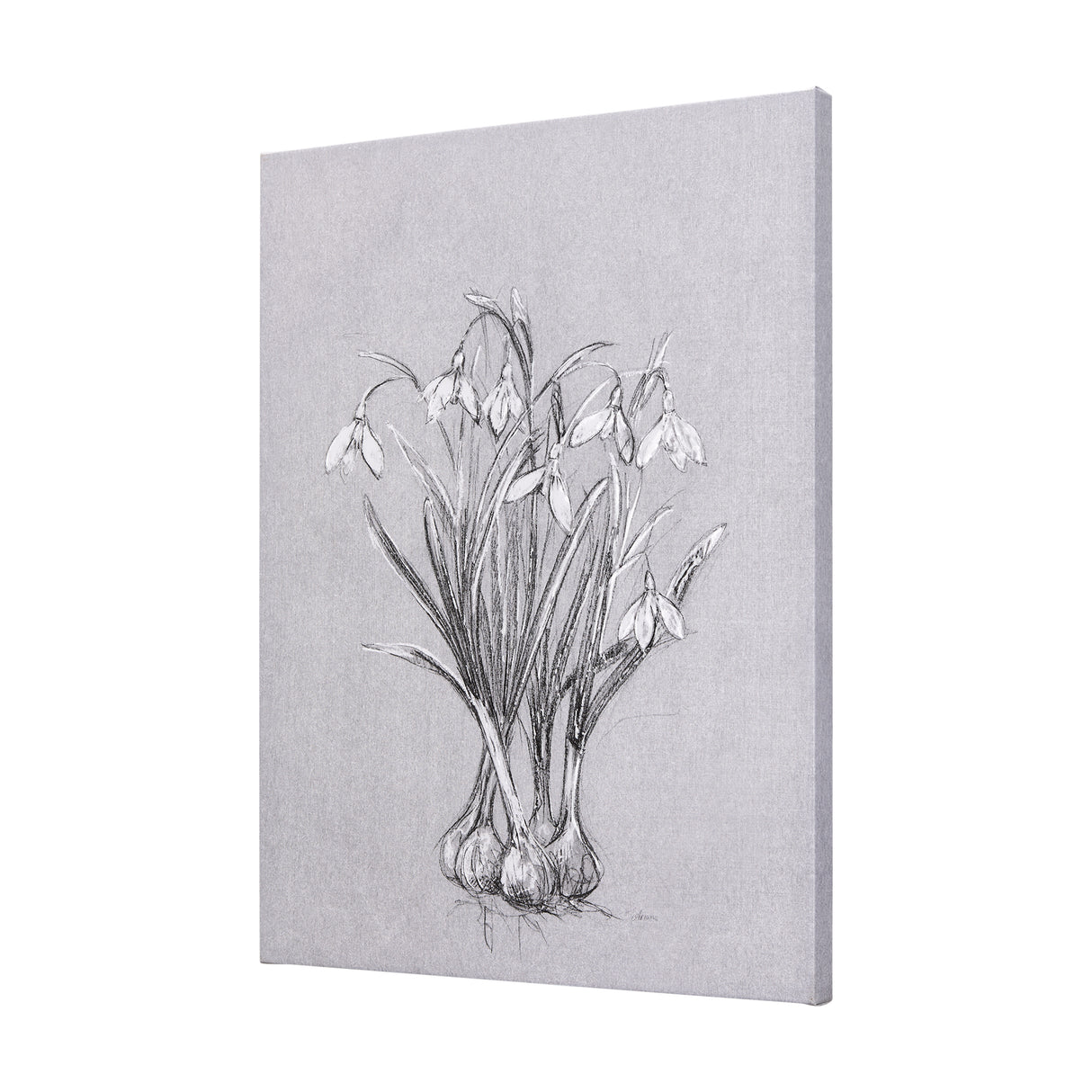 Botanical sketches VI (Grey) by Mercana Studio a Hand Embellished Textured Canvas from Mercana - Luna Furniture