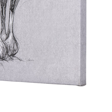 Botanical sketches VI (Grey) by Mercana Studio a Hand Embellished Textured Canvas from Mercana - Luna Furniture