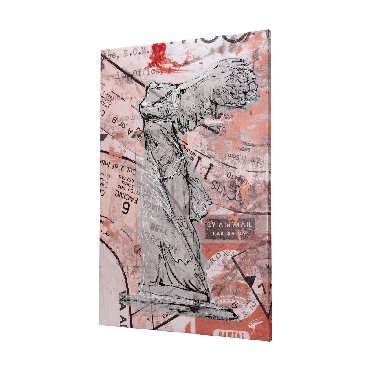 Graffiti Sculpture IV by Mercana Studio a Hand Embellished Textured Canvas from Mercana - Luna Furniture