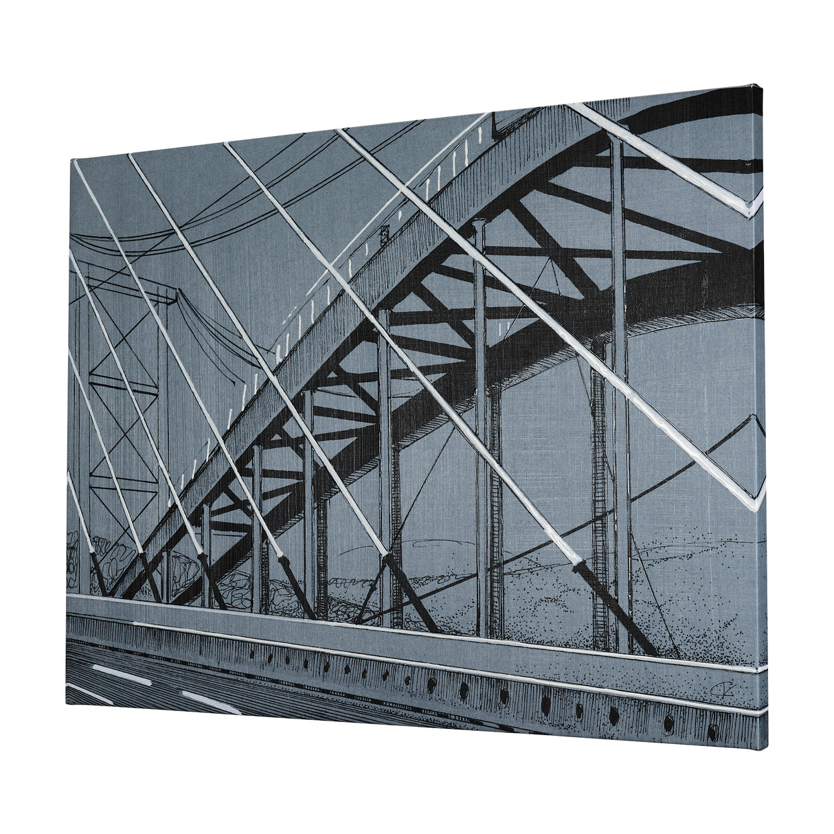 Bridge II by Mercana Studio a Hand Embellished Textured Canvas from Mercana - Luna Furniture