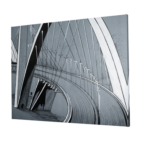 Bridge III by Mercana Studio a Hand Embellished Textured Canvas from Mercana - Luna Furniture