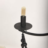 Selma Black Wood Bead and Metal Chandelier from Mercana - Luna Furniture
