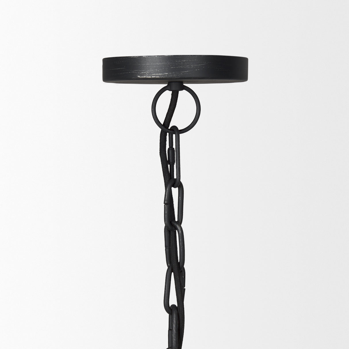 Karina 24" Round Matte Black Hammered Metal Dome Pendant Light from Mercana - Luna Furniture