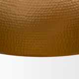 Karina 24" Round Matte Black Hammered Metal Dome Pendant Light from Mercana - Luna Furniture