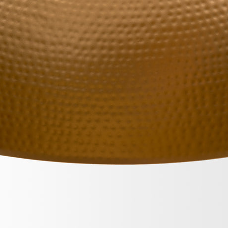 Karina 24" Round Matte Black Hammered Metal Dome Pendant Light from Mercana - Luna Furniture