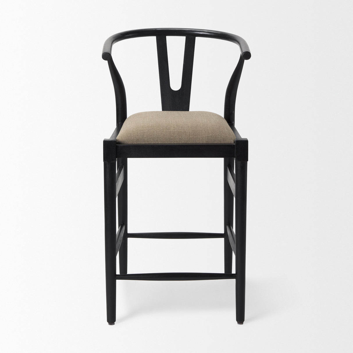 Trixie Black Wood Frame w/ Dark Taupe Fabric Seat Counter Stool from Mercana - Luna Furniture