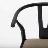 Trixie Black Wood Frame w/ Dark Taupe Fabric Seat Counter Stool from Mercana - Luna Furniture