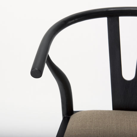 Trixie Black Wood Frame w/ Dark Taupe Fabric Seat Counter Stool from Mercana - Luna Furniture