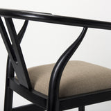 Trixie Black Wood Frame w/ Dark Taupe Fabric Seat Counter Stool from Mercana - Luna Furniture