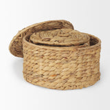 Kea Set of 3 Nesting Water Hyacinth Boxes with Lids from Mercana - Luna Furniture