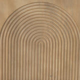 Tucker Light Brown Wood w/ Carved Arch Pattern 2 Door Accent Cabinet from Mercana - Luna Furniture