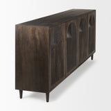 Tucker Dark Brown w/ Carved Arch Pattern 4 Door Sideboard from Mercana - Luna Furniture