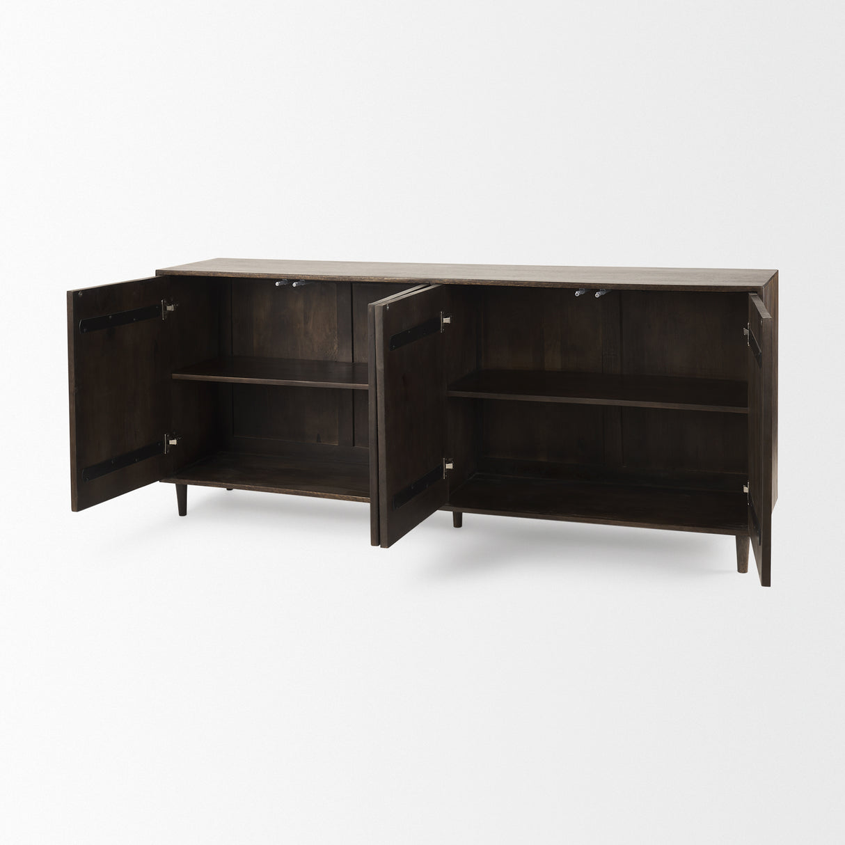 Tucker Dark Brown w/ Carved Arch Pattern 4 Door Sideboard from Mercana - Luna Furniture