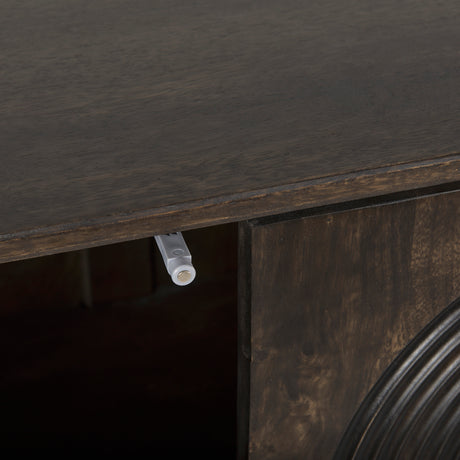 Tucker Dark Brown w/ Carved Arch Pattern 4 Door Sideboard from Mercana - Luna Furniture