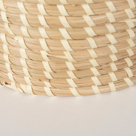 Kailini Set of 3 Nesting Seagrass & Palm Leaf Boxes with Lids from Mercana - Luna Furniture