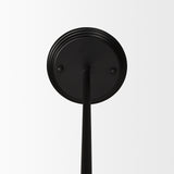 Farrah Frosted Glass Globe set in Matte Black Metal Pendant Ceiling Light from Mercana - Luna Furniture