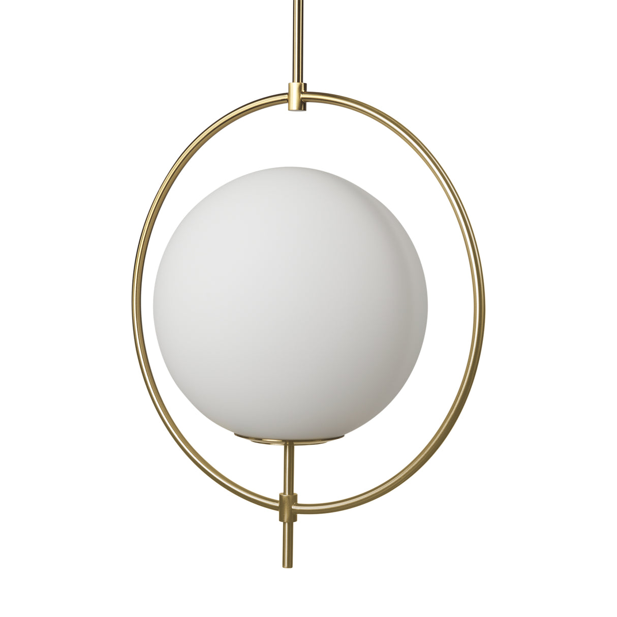 Farrah Frosted Glass Globe w/ Gold Metal Pendant Light from Mercana - Luna Furniture