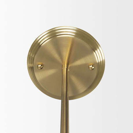 Farrah Frosted Glass Globe w/ Gold Metal Pendant Light from Mercana - Luna Furniture