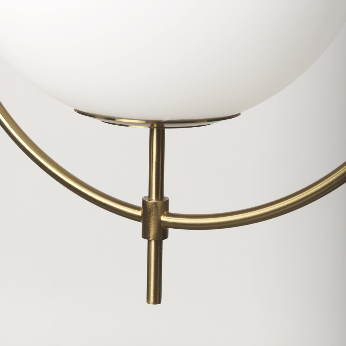 Farrah Frosted Glass Globe w/ Gold Metal Pendant Light from Mercana - Luna Furniture
