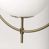 Farrah Frosted Glass Globe w/ Gold Metal Pendant Light from Mercana - Luna Furniture