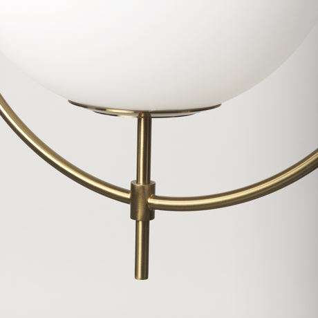 Farrah Frosted Glass Globe w/ Gold Metal Pendant Light from Mercana - Luna Furniture