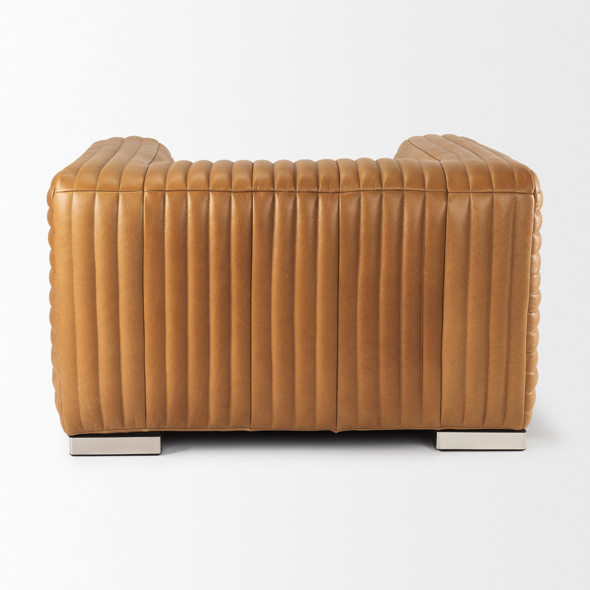 Ricciardo Cognac Leather Upholstered Arm Chair from Mercana - Luna Furniture