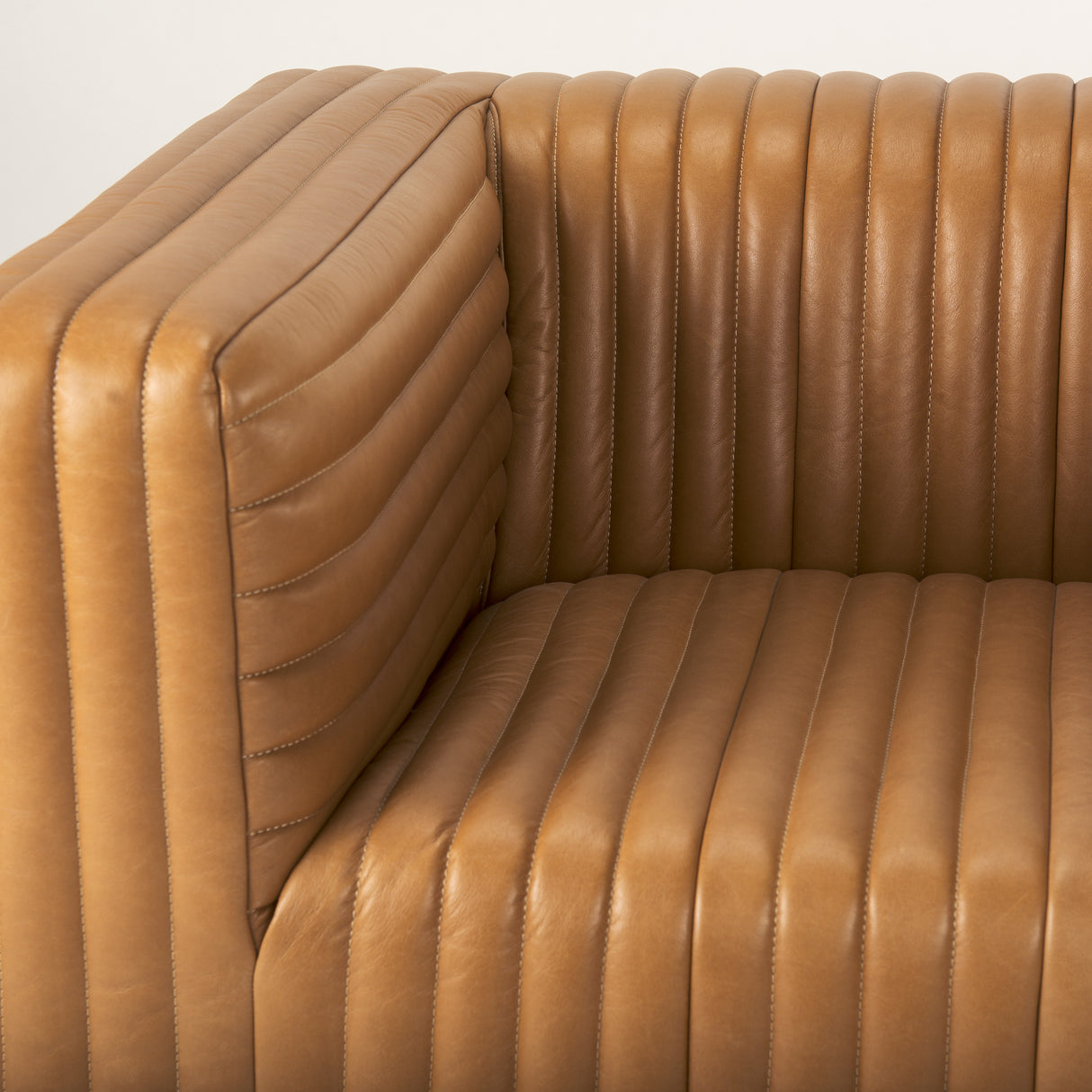 Ricciardo Cognac Leather Upholstered Arm Chair from Mercana - Luna Furniture
