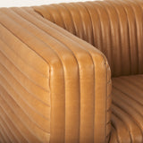 Ricciardo Cognac Leather Upholstered Arm Chair from Mercana - Luna Furniture