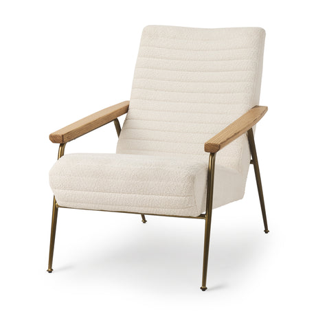 Grosjean Cream Boucle Accent Chair from Mercana - Luna Furniture